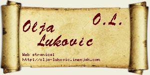 Olja Luković vizit kartica